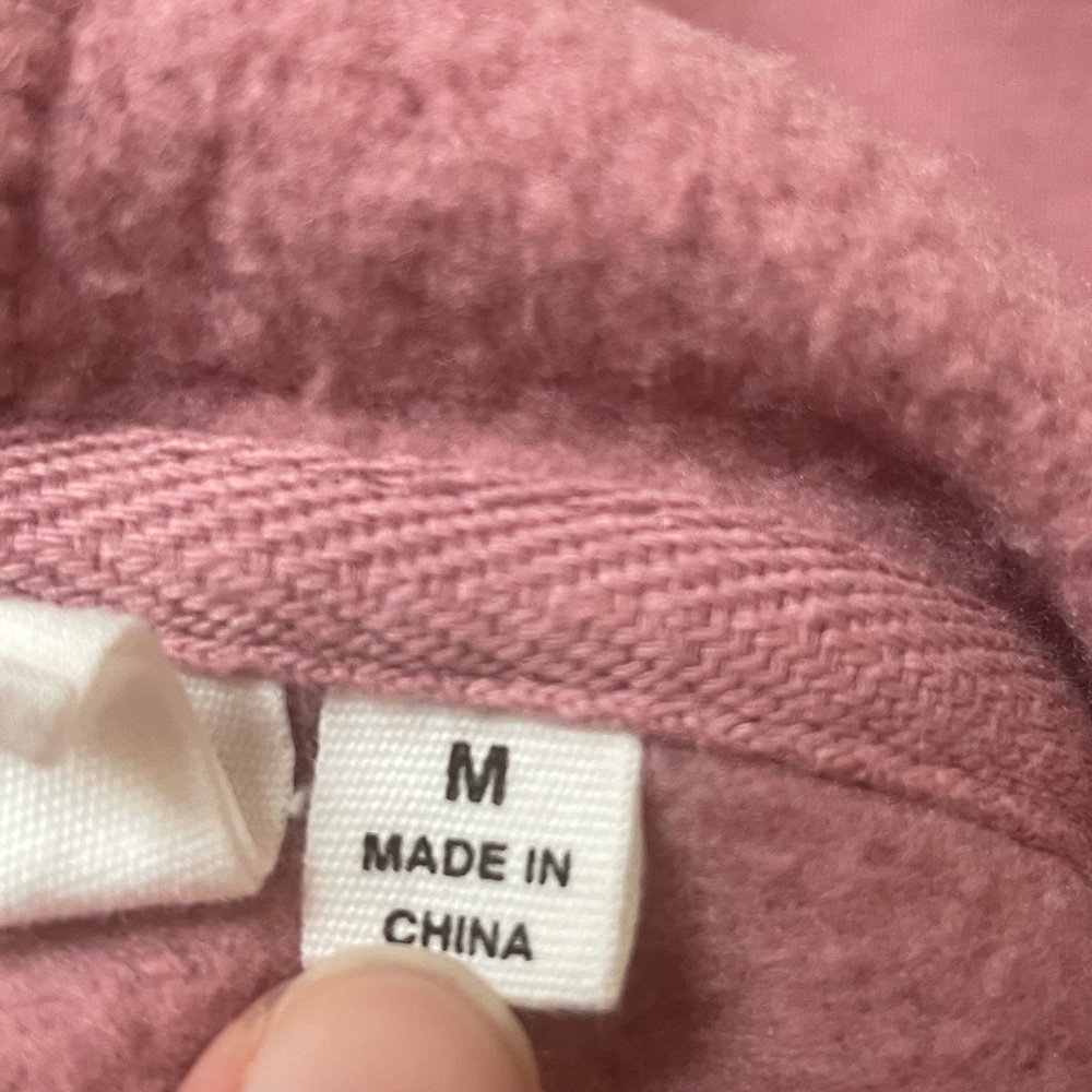 Vans Pink Cropped Drawstring Hooded Sweatshirt - Picture 3 of 5